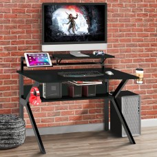 Neo 3 Tier Gaming Computer Desk Table Tablet Phone Stand Headphone Hook Shelf